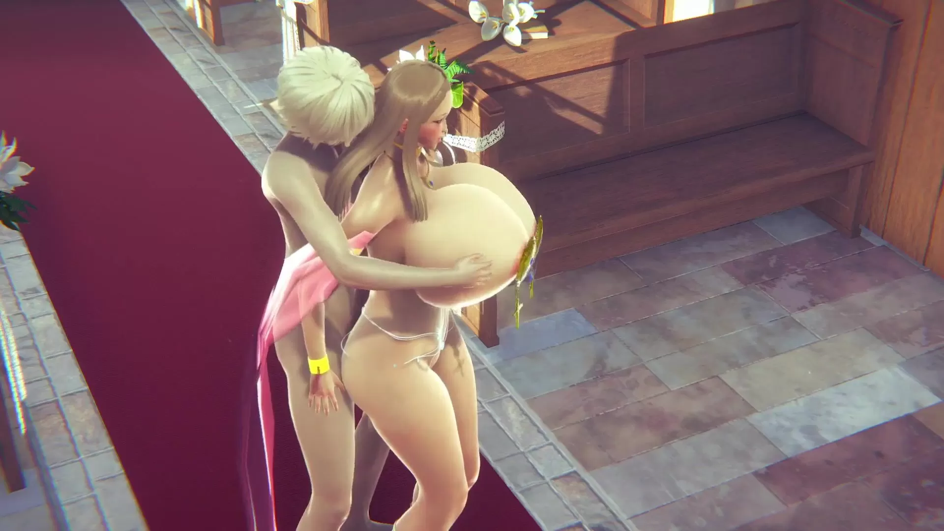 Queen Milf with Big boobs has sex in the church Tamanna Crusch Hentai Parody watch online