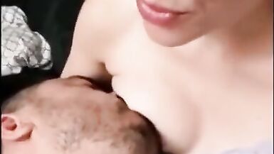 Breast Feeding Orgasm - MILF Gets Double Orgasm from Breastfeeding her Husband! watch online