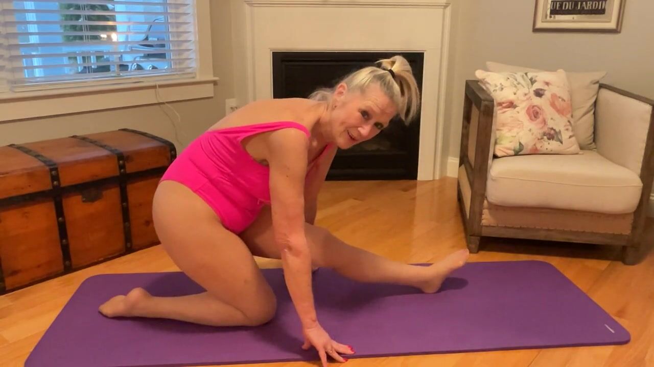 65 Year Old Granny Does Yoga For Inexperienceder males fitness class watch  online